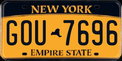 NY license plate GOU7696
