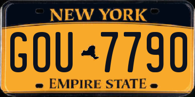 NY license plate GOU7790