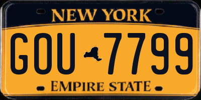 NY license plate GOU7799