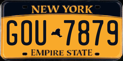 NY license plate GOU7879