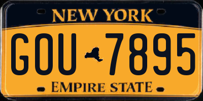 NY license plate GOU7895