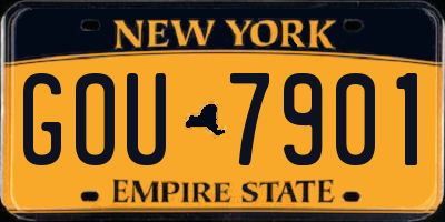 NY license plate GOU7901