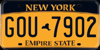 NY license plate GOU7902