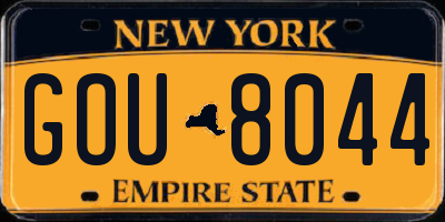 NY license plate GOU8044