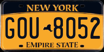 NY license plate GOU8052