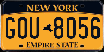NY license plate GOU8056
