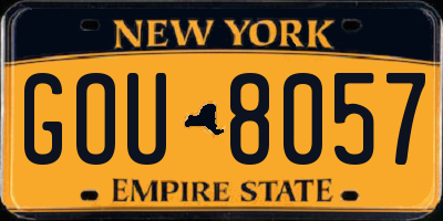 NY license plate GOU8057