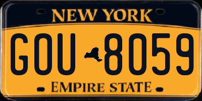 NY license plate GOU8059