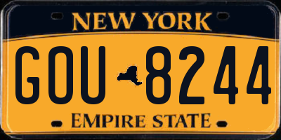 NY license plate GOU8244