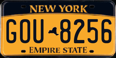 NY license plate GOU8256