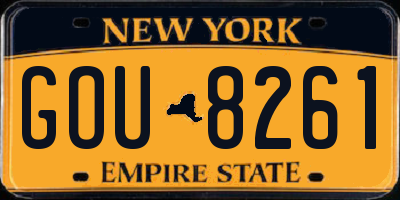 NY license plate GOU8261