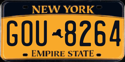 NY license plate GOU8264