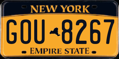 NY license plate GOU8267