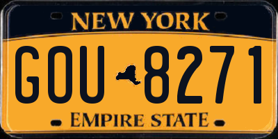 NY license plate GOU8271