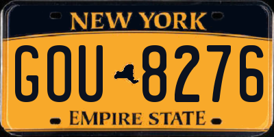 NY license plate GOU8276