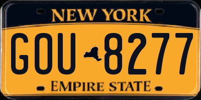 NY license plate GOU8277