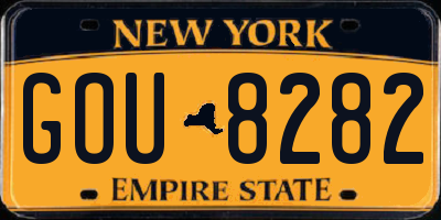 NY license plate GOU8282