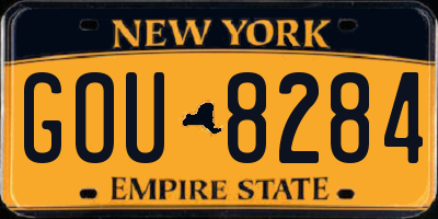 NY license plate GOU8284