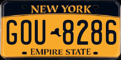 NY license plate GOU8286