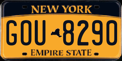 NY license plate GOU8290