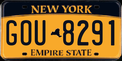 NY license plate GOU8291