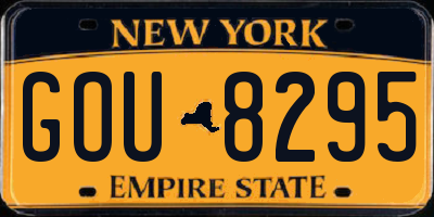 NY license plate GOU8295