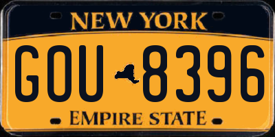 NY license plate GOU8396