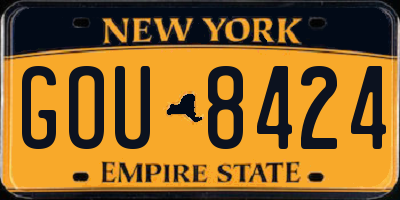 NY license plate GOU8424