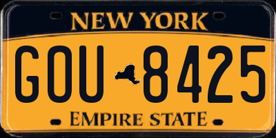 NY license plate GOU8425
