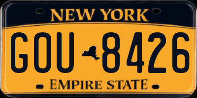 NY license plate GOU8426