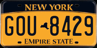 NY license plate GOU8429