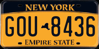 NY license plate GOU8436