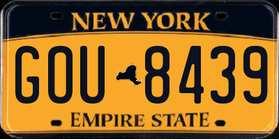 NY license plate GOU8439