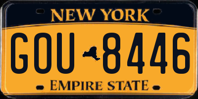NY license plate GOU8446