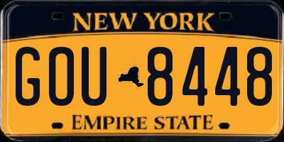 NY license plate GOU8448