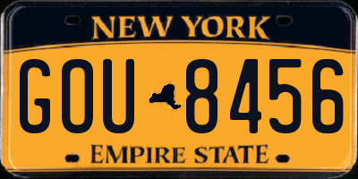 NY license plate GOU8456