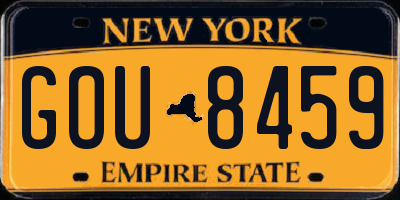 NY license plate GOU8459