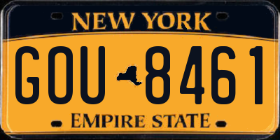 NY license plate GOU8461
