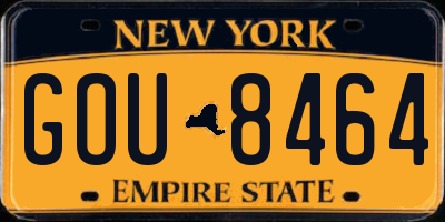NY license plate GOU8464