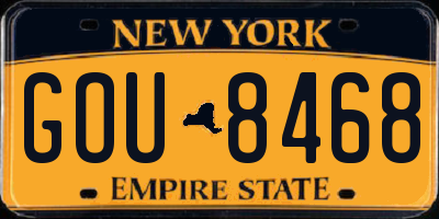NY license plate GOU8468