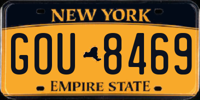 NY license plate GOU8469