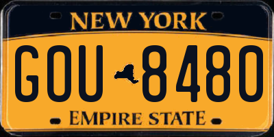 NY license plate GOU8480