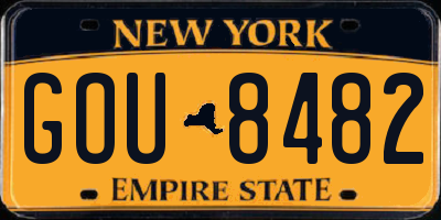 NY license plate GOU8482