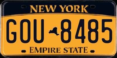 NY license plate GOU8485