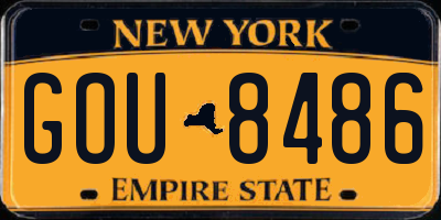 NY license plate GOU8486