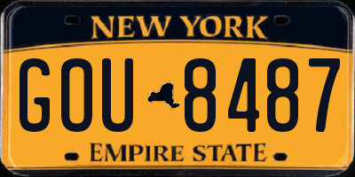 NY license plate GOU8487