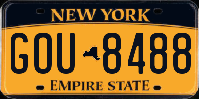 NY license plate GOU8488