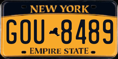 NY license plate GOU8489