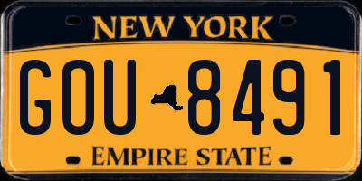 NY license plate GOU8491