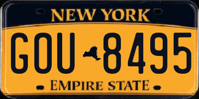 NY license plate GOU8495